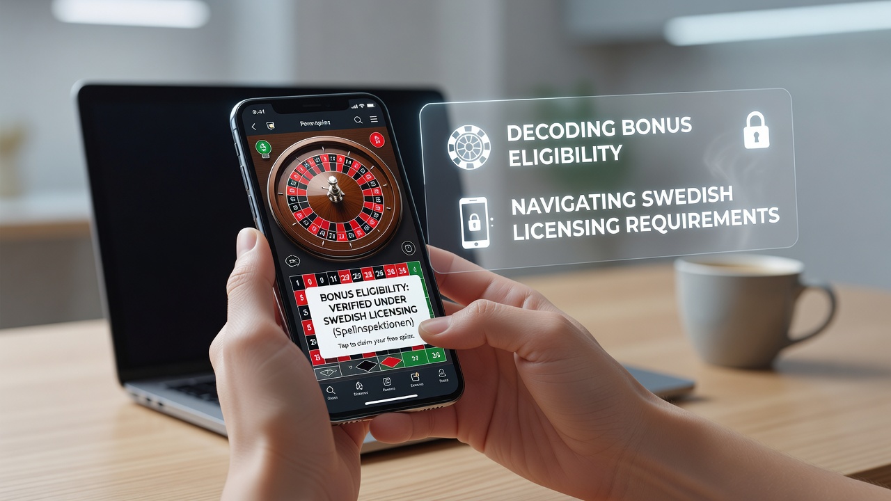 Swedish licensed mobile roulette session displaying eligibility status and regulatory compliance indicators