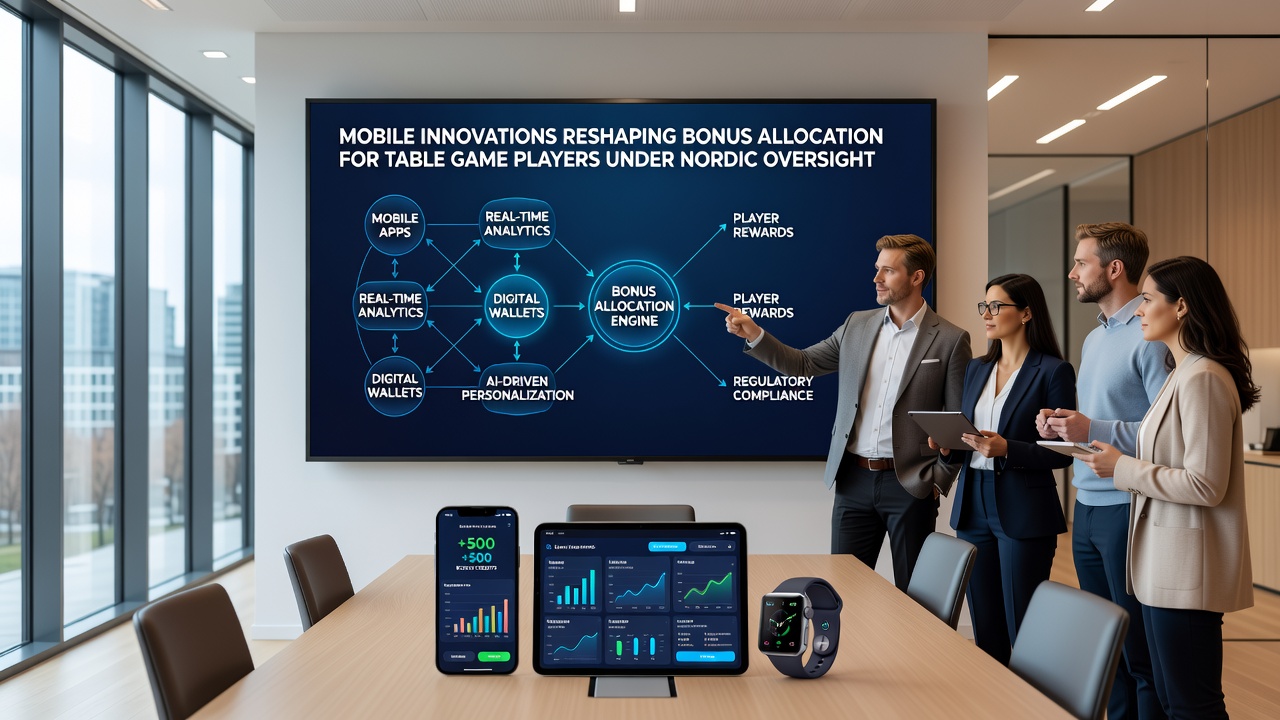 Nordic regulatory dashboard showing real-time bonus tracking for mobile table game sessions
